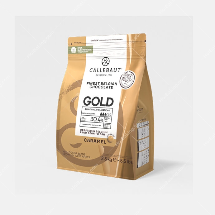 Callebaut Gold White Couverture with Caramel 30.4% - Image 4