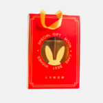 6'S Mini Red Gold Rabbit Window Handbag Box 12PCS