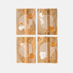 MC Design P/Bag Gold Autumn Bunny [9x11.5CM] +/- 100PCS (PB518)
