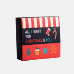12x12x4.4cm Black Red All XMAS Gift Box 10PCS