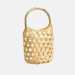 Round Bamboo Basket Tall (NATURAL) [16X17CM]