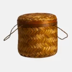 Round Bamboo Basket with Lid [18X18(H)]
