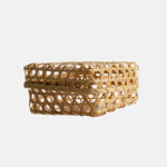 Square Bamboo Basket (MEDIUM/NATURAL) 21X21X9CM