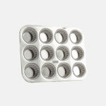 COCOMO 6212 12 Holes Alum Scalloped Bun Pan