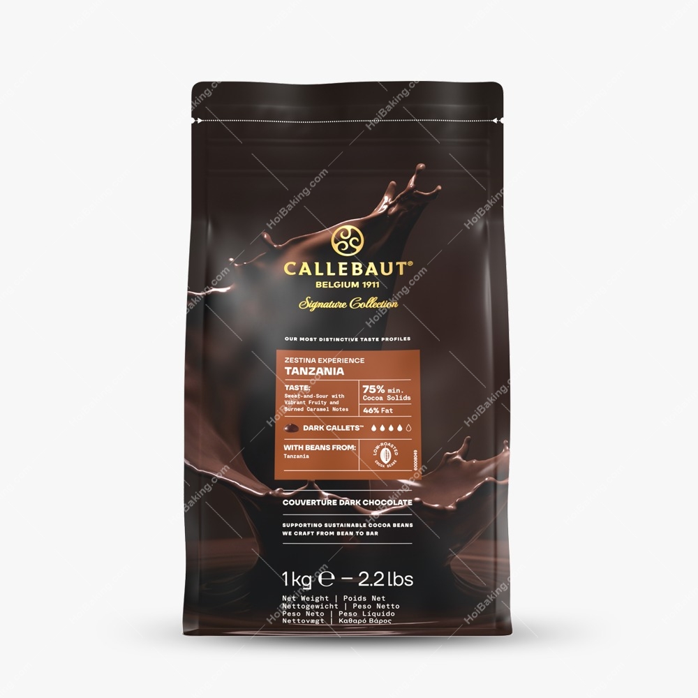 Callebaut Signature - Zestina Tanzania (75%) Dark Callets 1KG Callebaut Signature - Zestina Tanzania (75%) Dark Callets - Image 1