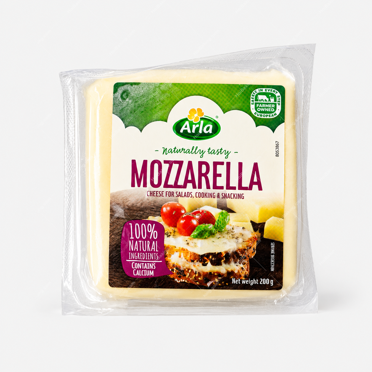 Arla Mozzarella block 200g Arla Mozzarella Block Cheese 200G - Image 1